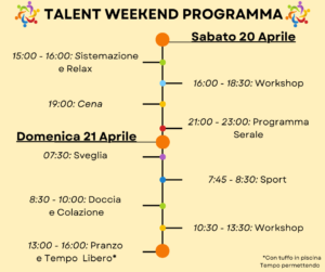 Talent Weekend - Agenda e Programma